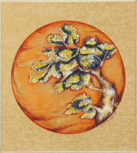 Aandhi-Water-color-Gonache-on-Shikishi board-5.25 x 4.75 inches